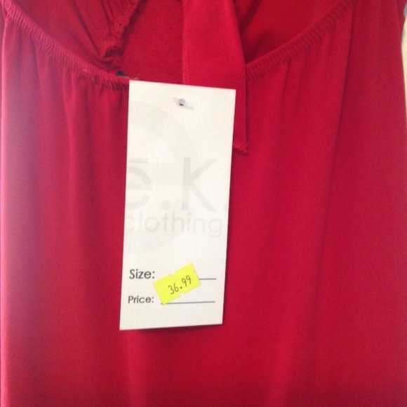 RED SEXY DRESS WITH SEQUINS - SIZE XL - Picture 5 of 6